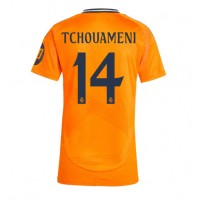 Fotballdrakt Dame Real Madrid Aurelien Tchouameni #14 Bortedrakt 2024-25 Kortermet